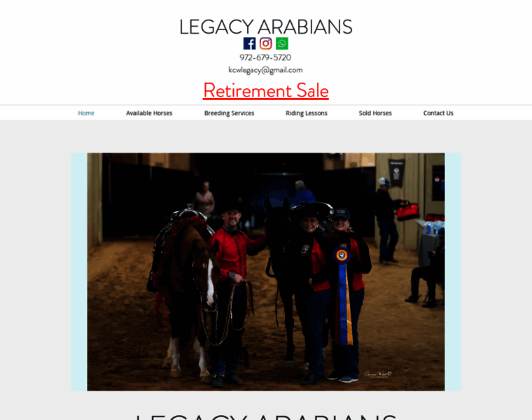 Legacyarabians.com thumbnail
