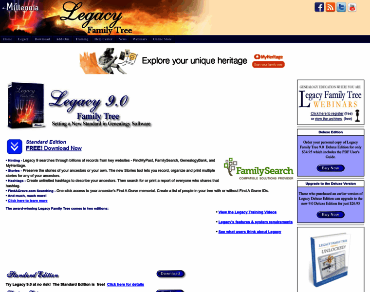 Legacyfamilytree.net thumbnail
