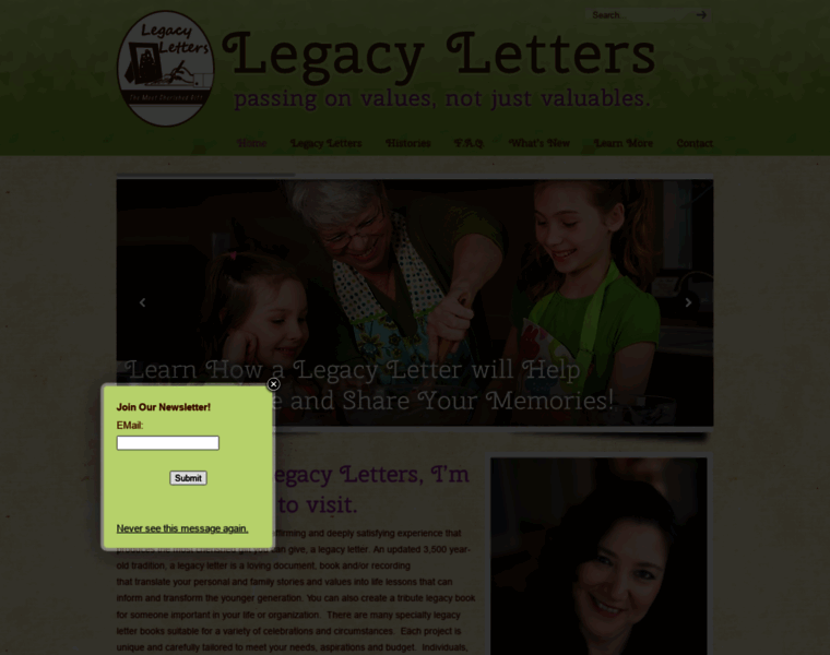 Legacyletter.org thumbnail