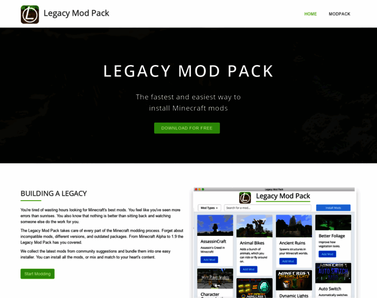 Legacymodpack.com thumbnail