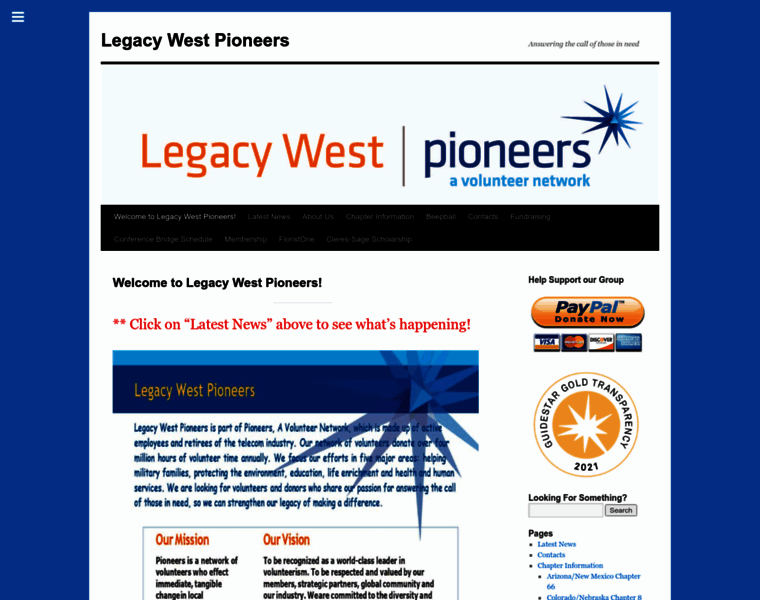 Legacywestpioneers.org thumbnail