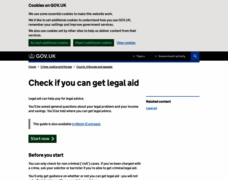 Legal-aid-checker.justice.gov.uk thumbnail