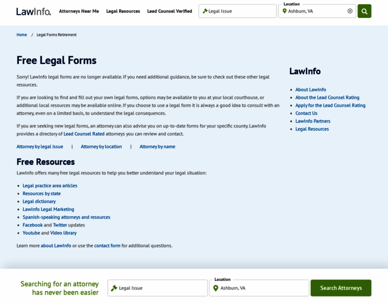 Legalforms.lawinfo.com thumbnail