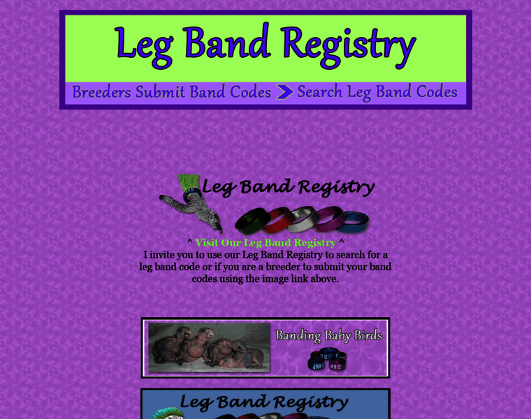 Legbandregistry.com thumbnail