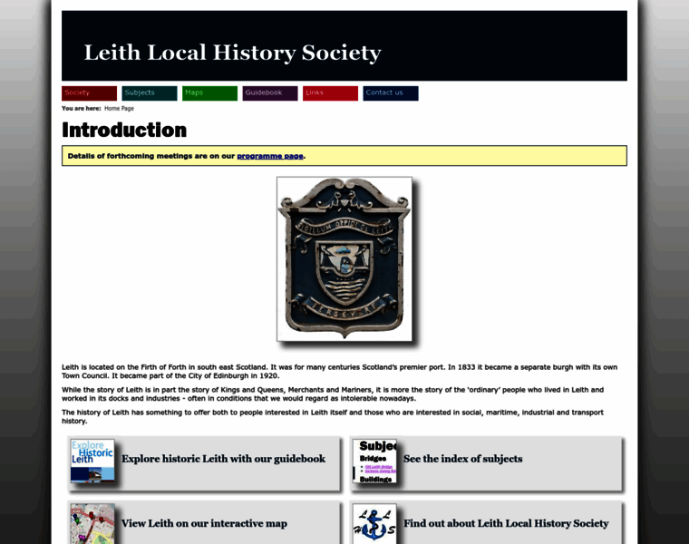 Leithlocalhistorysociety.org.uk thumbnail