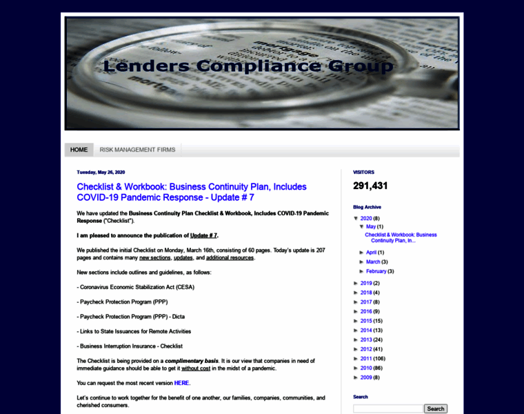 Lenderscomplianceblog.com thumbnail