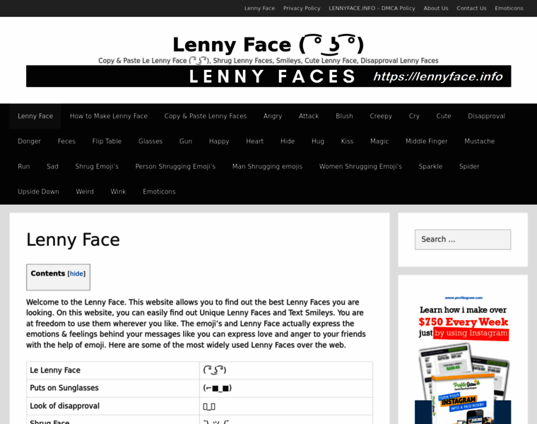 Lennyface.info thumbnail