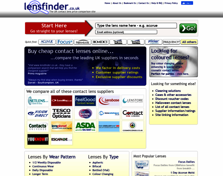 Lensfinder.co.uk thumbnail