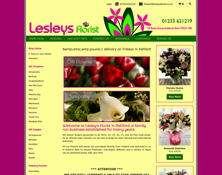 Lesleysflorist.co.uk thumbnail