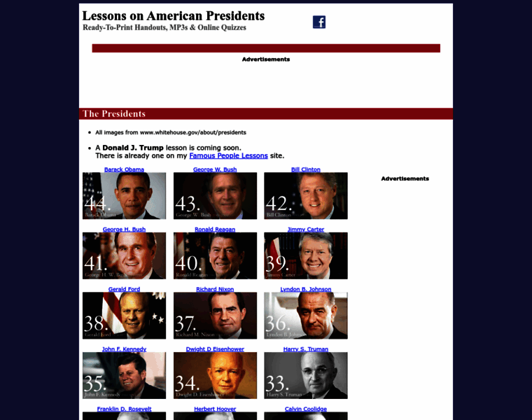 Lessonsonamericanpresidents.com thumbnail