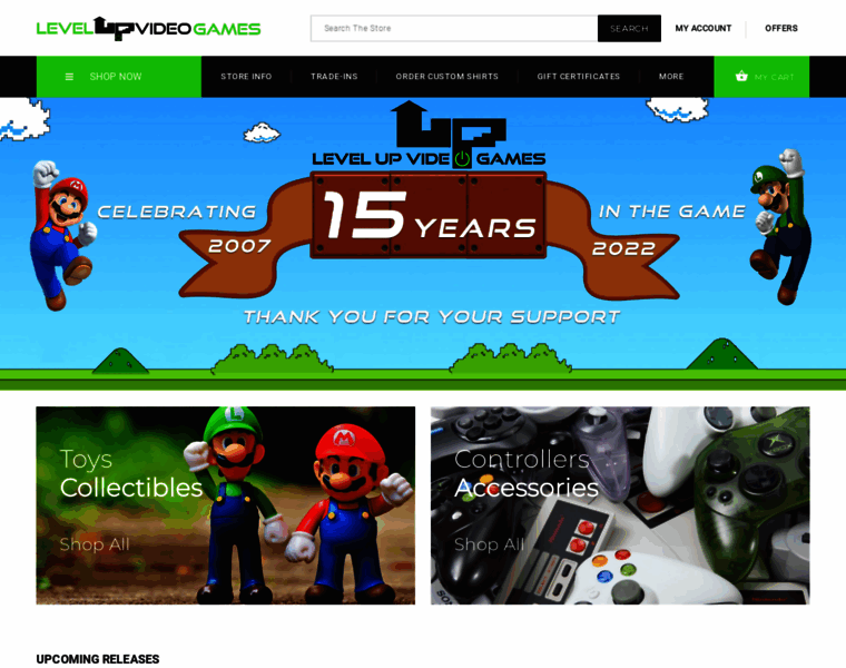 Levelupvideogames.com thumbnail