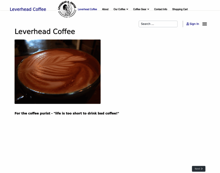 Leverheadcoffee.com thumbnail