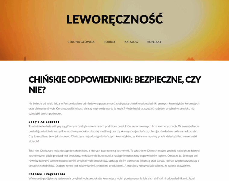 Leworecznosc.pl thumbnail