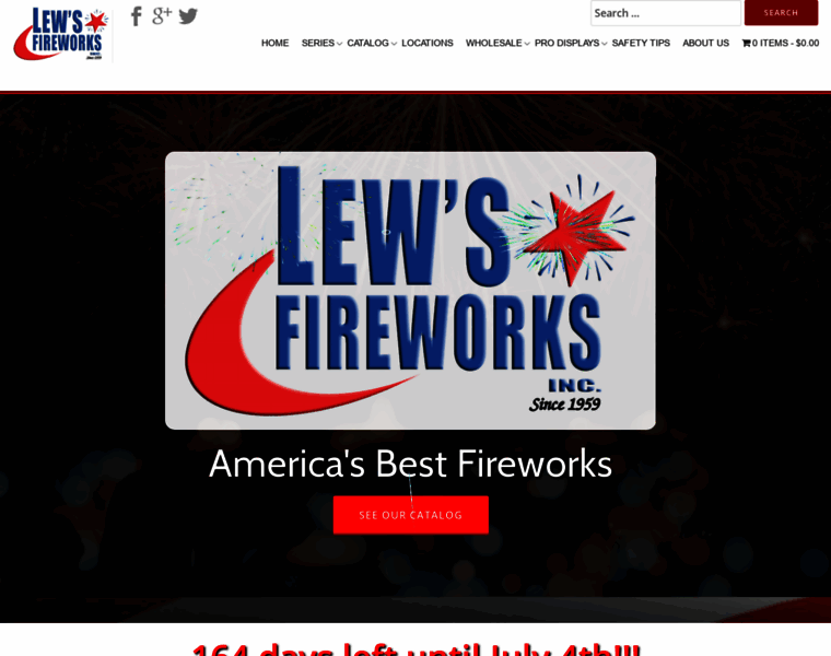 Lewsfireworks.com thumbnail