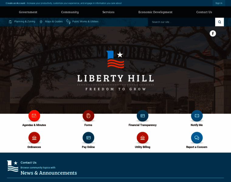 Libertyhilltx.gov thumbnail