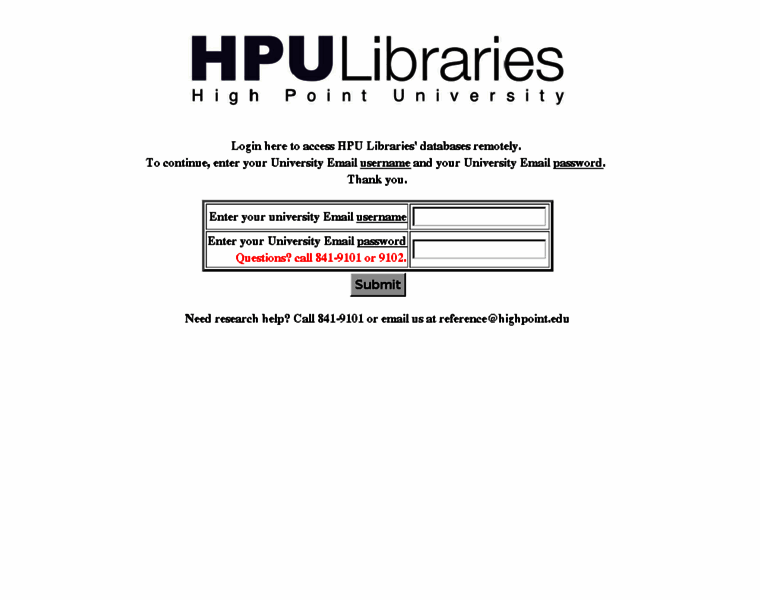 Libproxy.highpoint.edu thumbnail