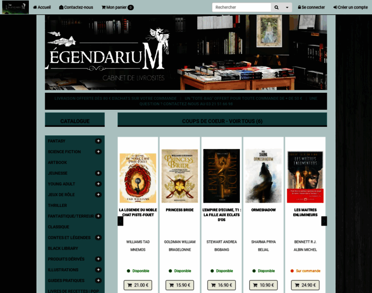Librairie-legendarium.com thumbnail