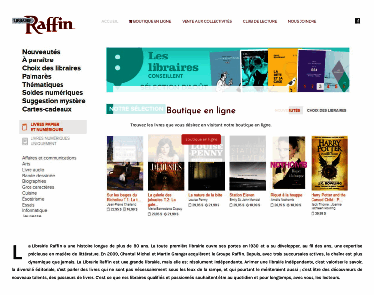 Librairieraffin.com thumbnail