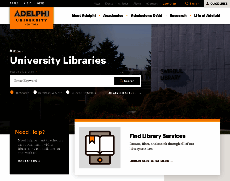 Libraries.adelphi.edu thumbnail