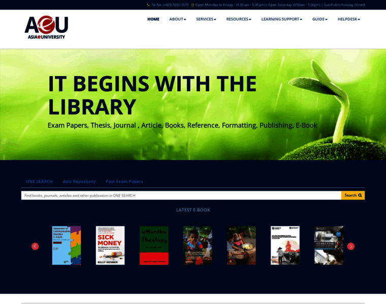 Library.aeu.edu.my thumbnail