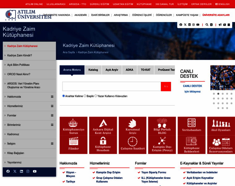 Library.atilim.edu.tr thumbnail