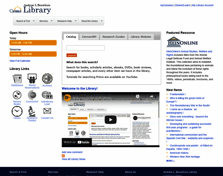 Library.canisius.edu thumbnail