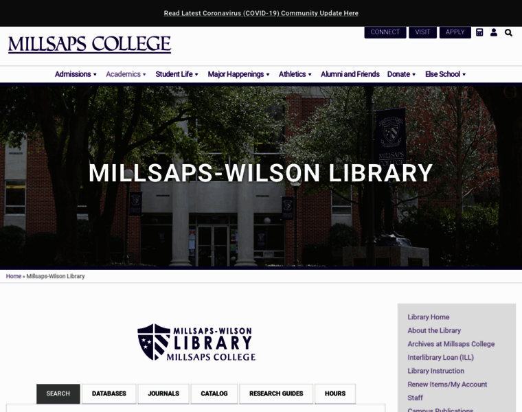 Library.millsaps.edu thumbnail