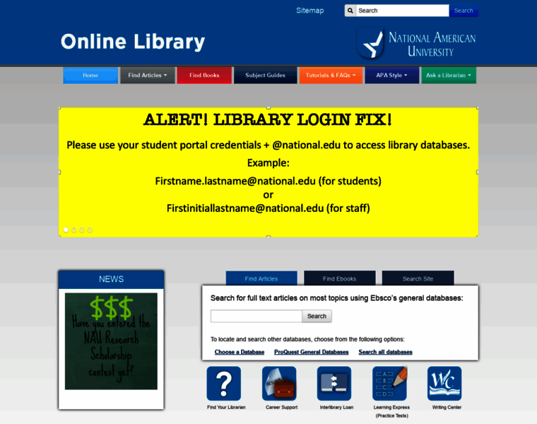 Library.national.edu thumbnail