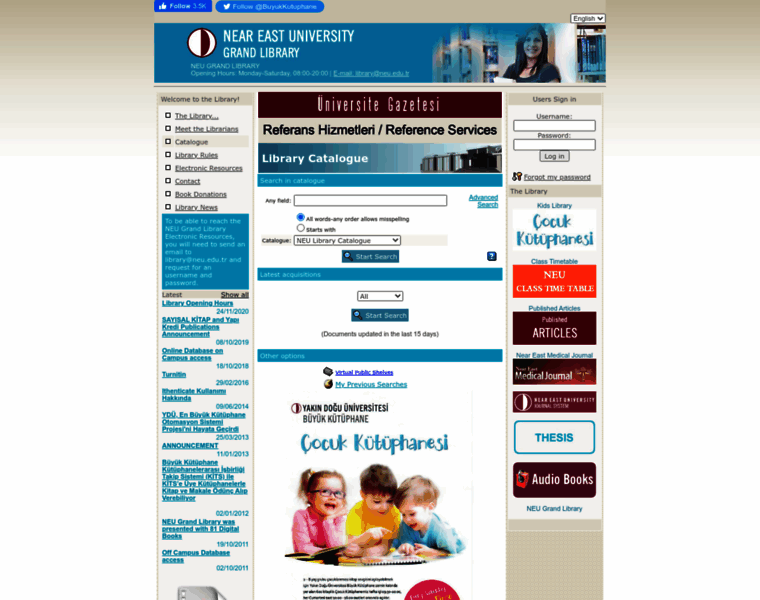 Library.neu.edu.tr thumbnail