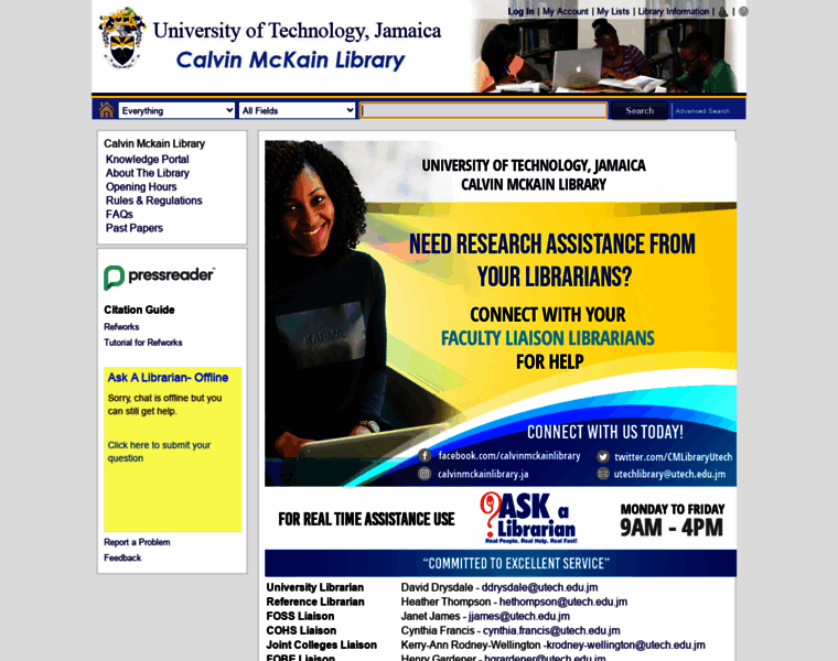 Library.utech.edu.jm thumbnail