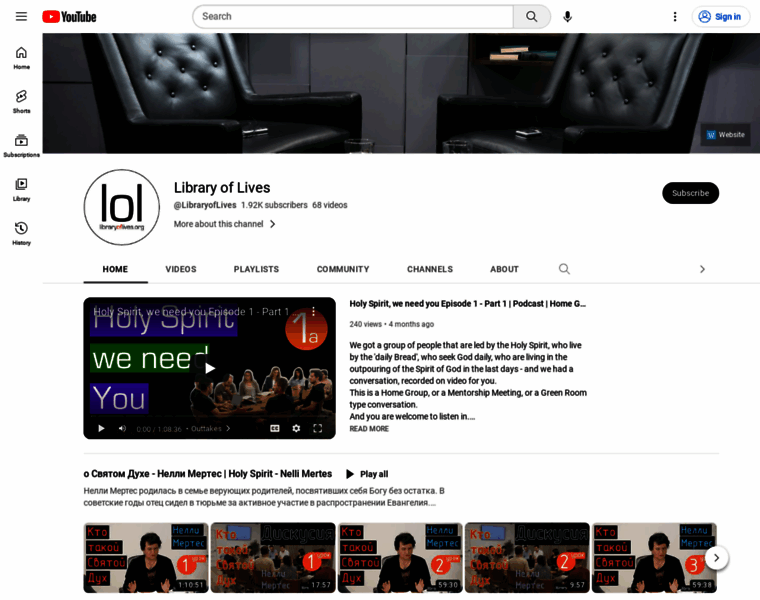 Libraryoflives.tv thumbnail