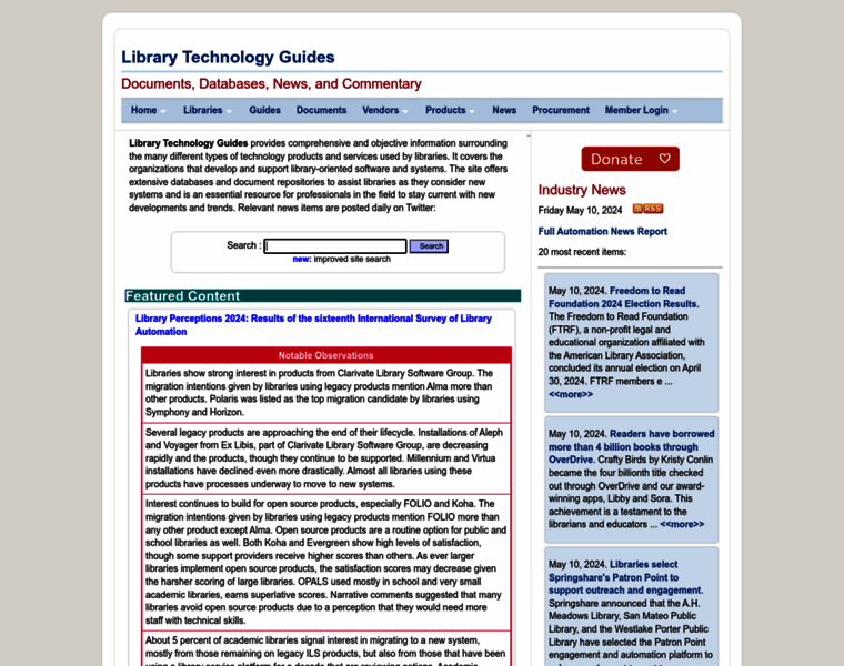 Librarytechnology.org thumbnail