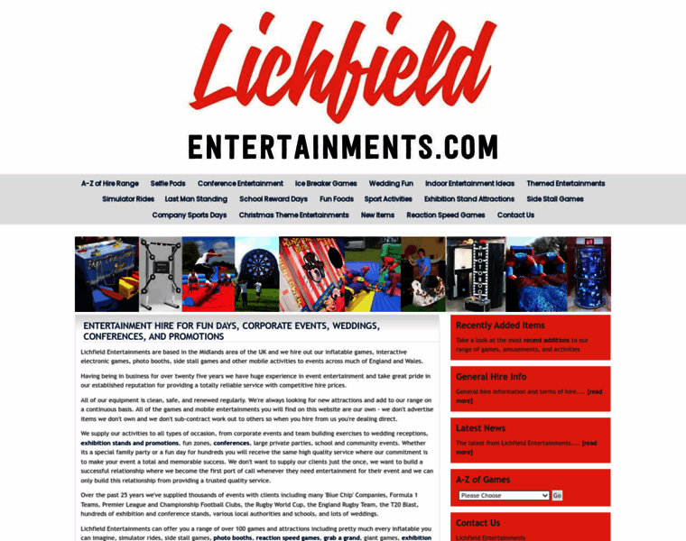 Lichfieldentertainments.com thumbnail