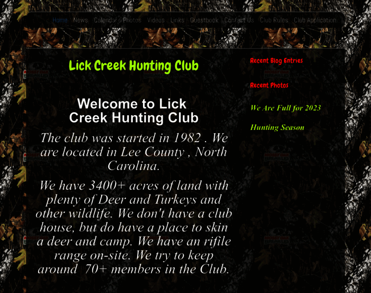 Lickcreekhuntingclub.com thumbnail