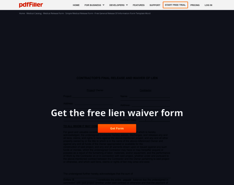 Lien-release-waiver-form.pdffiller.com thumbnail