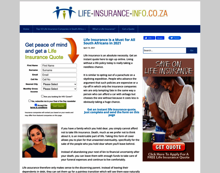Life-insurance-info.co.za thumbnail