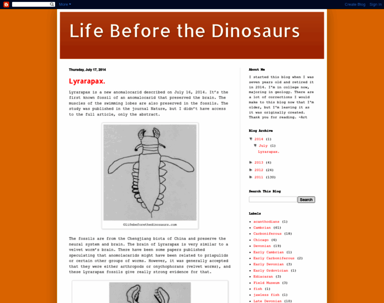 Lifebeforethedinosaurs.com thumbnail