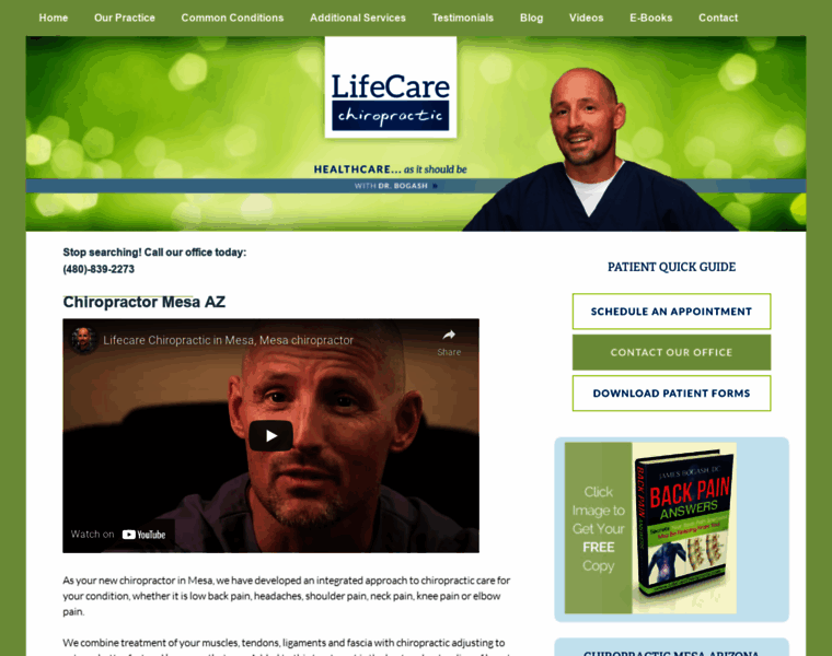 Lifecarechiropractic.com thumbnail