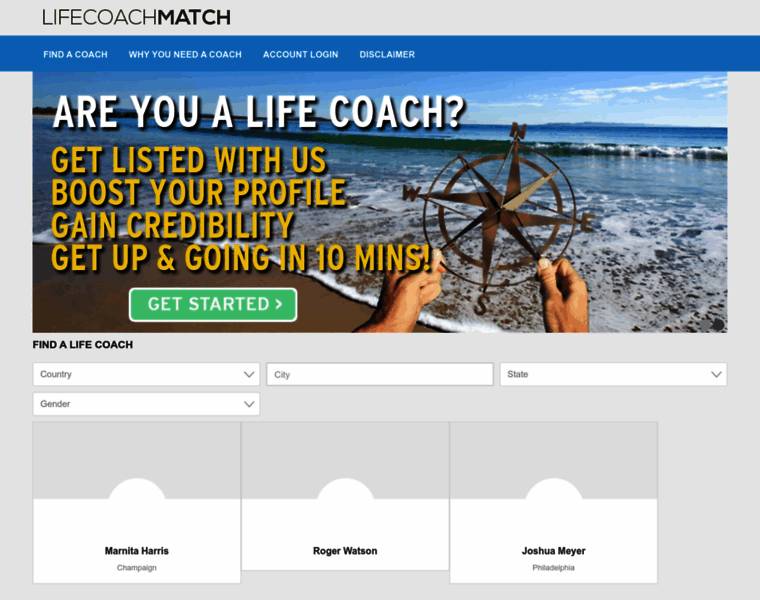 Lifecoachmatch.com thumbnail