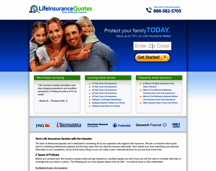 Lifeinsurancequotes.net thumbnail