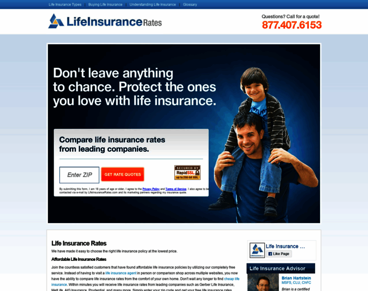 Lifeinsurancerates.com thumbnail