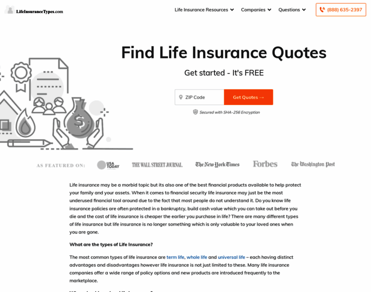 Lifeinsurancetypes.com thumbnail