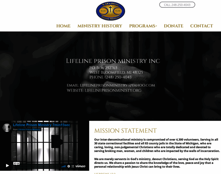 Lifelineprisonministry.org thumbnail