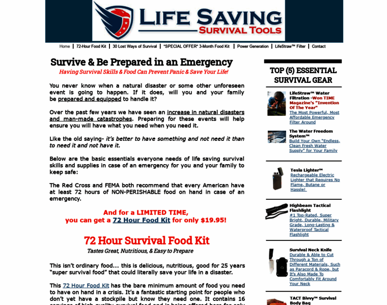 Lifesavingsurvivaltools.com thumbnail