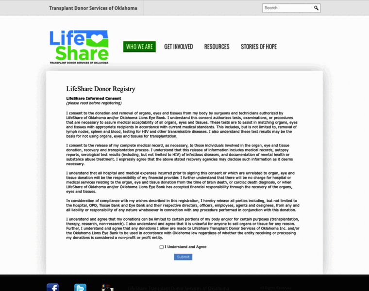 Lifeshareregistry.org thumbnail