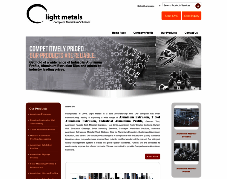 Lightmetals.co.in thumbnail