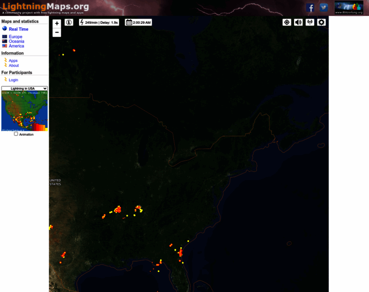 lightningmaps.org at WI. Real Time Lightning Map :: LightningMaps.org