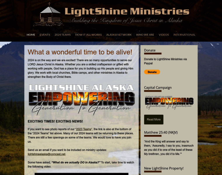 Lightshineministries.org thumbnail