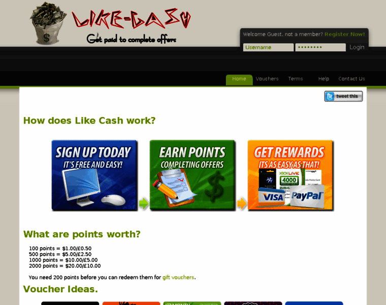 Like-cash.com thumbnail