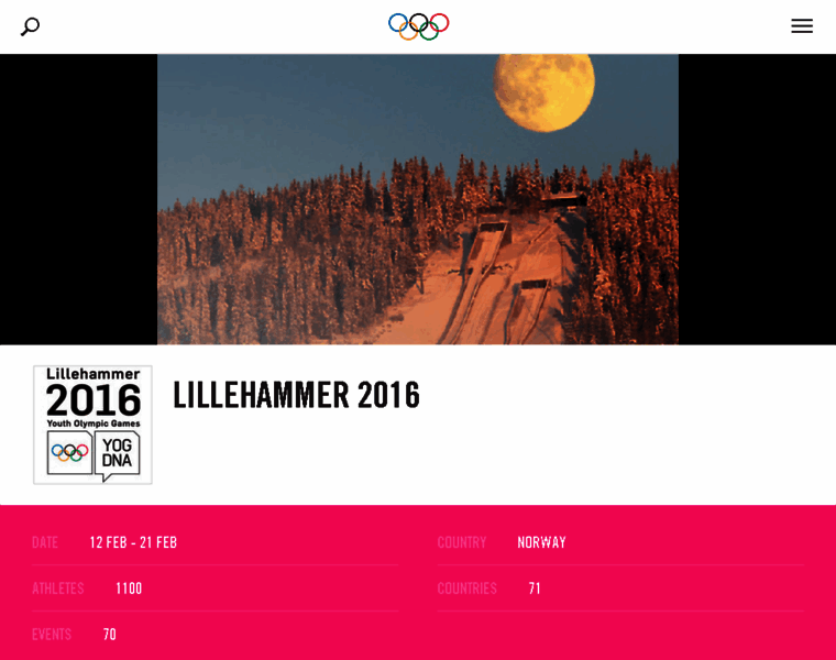 Lillehammer2016.no thumbnail